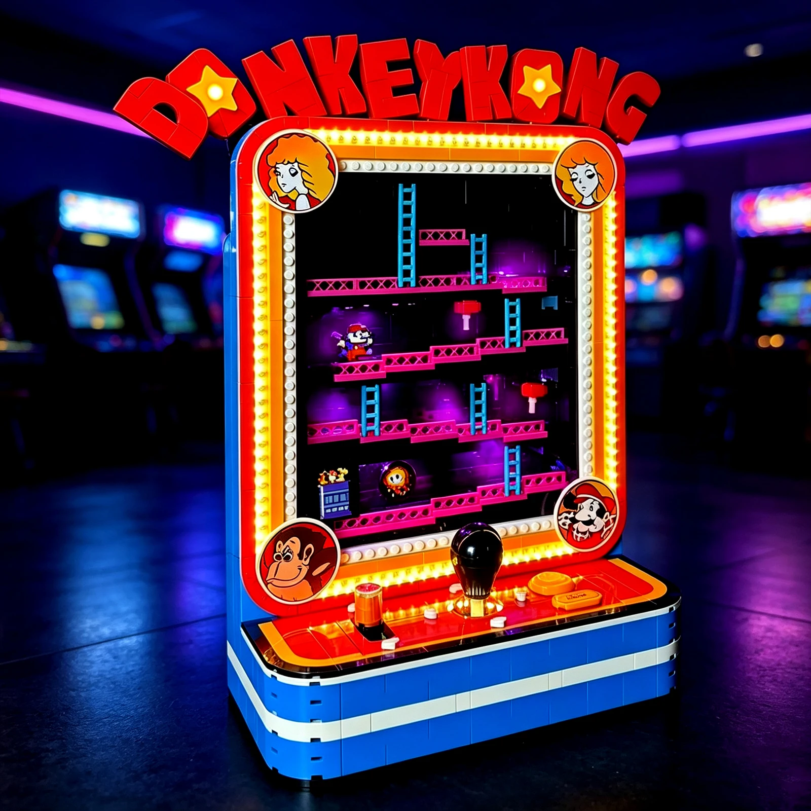 LYBMTWF LED-Beleuchtungsset für Lego 72051 Donkey Kong Arcade (Modellbausteine nicht enthalten)