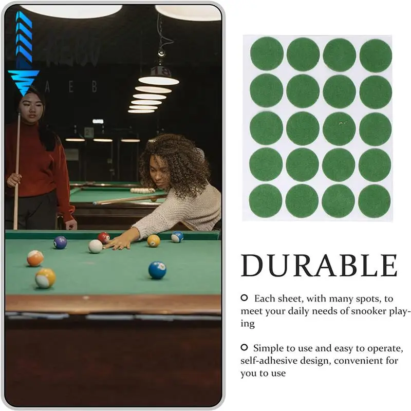 

AEB0-Billiard Table Marking Spots Sticker Billiard Position Dot Green Marker Stickers For Pool Table Billiard Use Repair Protect