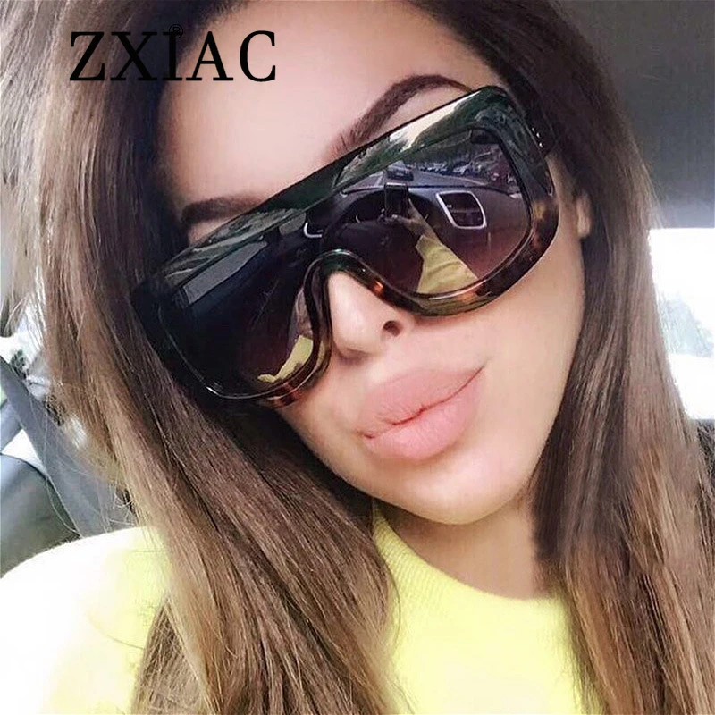 ZXIAC Sports Outdoor Sunglasses One Piece Lens Glasses for Men Women Fashion Vintage Rivet Design Eyewear Lentes De Sol Mujer