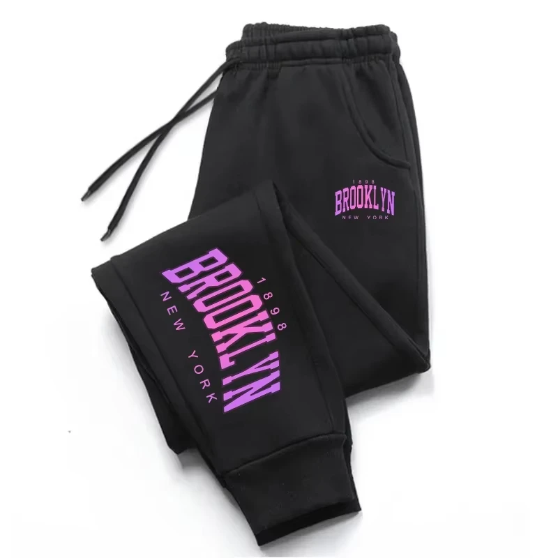 

Women's Pants High Quality Sweatpants Outdoors Elastic Band Woman Trousers Jogging Drawstring Hot Sales Casual Sports Clothing