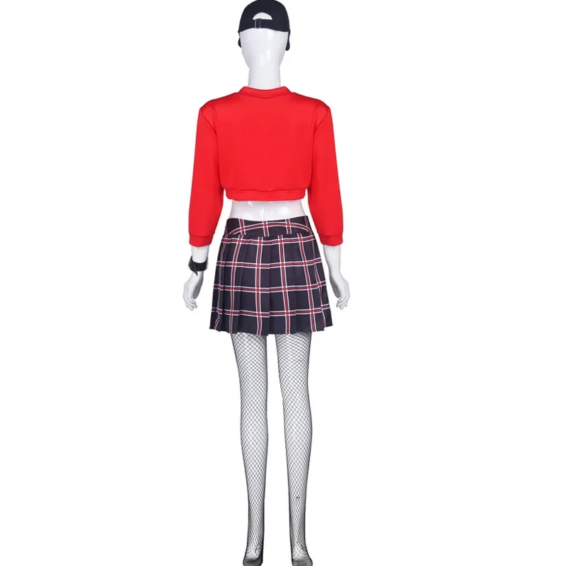 Anne Takamaki Cosplay Anime Persona 5 Costume Red Dance Uniform Set Anne Wig Halloween Party Play Outfit for Women