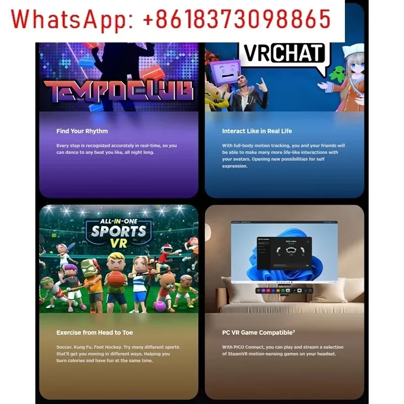 PICO Motion Tracker dla PICO 4/4 Pro/PICO 4 Ultra/Neo 3 Peak Motion Tracker Full Body Motion Tracking Support PC VR Gry sportowe