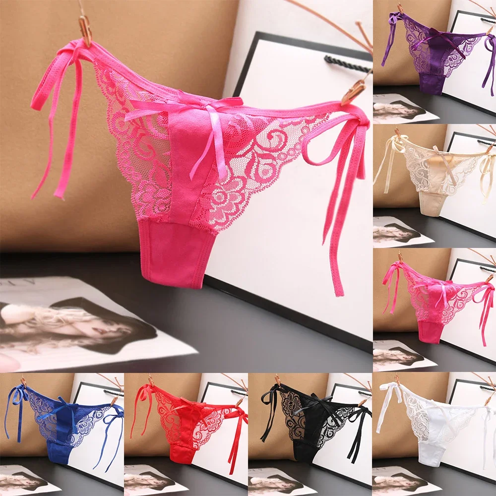 Underpants Panty Underpant Knickers Women's Sexy Lace G String Thongs Underwear Panties with Breathable Fabric