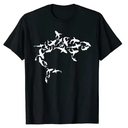 Great White Shark Lover Marine Biology Animal Science T-Shirt Gift Graphic Saying Tee Top Aesthetic Clothes Short Sleeve Blouses