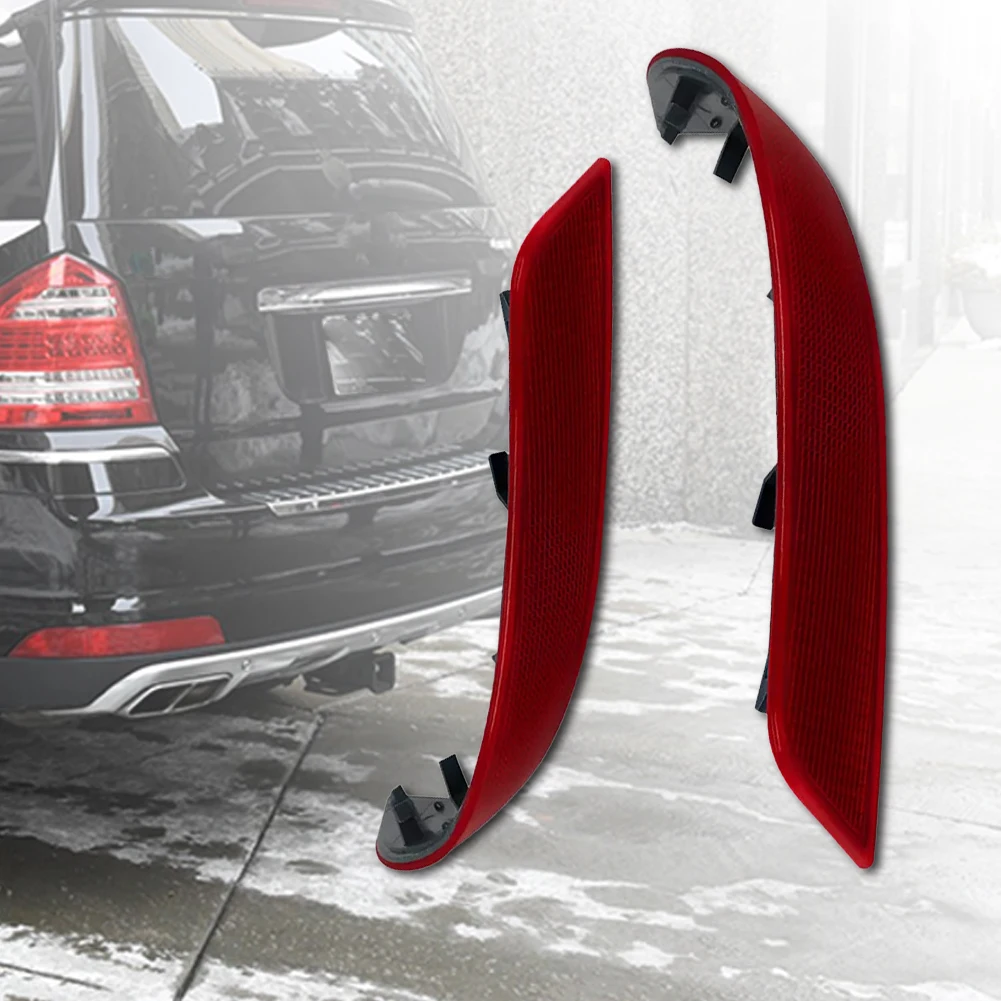 

Rear Bumper Reflector Lens Replace 1648200974 1648201074 Tail Reflector Brake Lamp Compatible with GL-Class X164 2010-2012