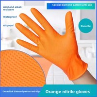 100 Pcs Duty Nitrile Gloves Extra Thick Mechanic Home Garden Disposable Glove with Textured Grip Antislip Safety Work Gloves