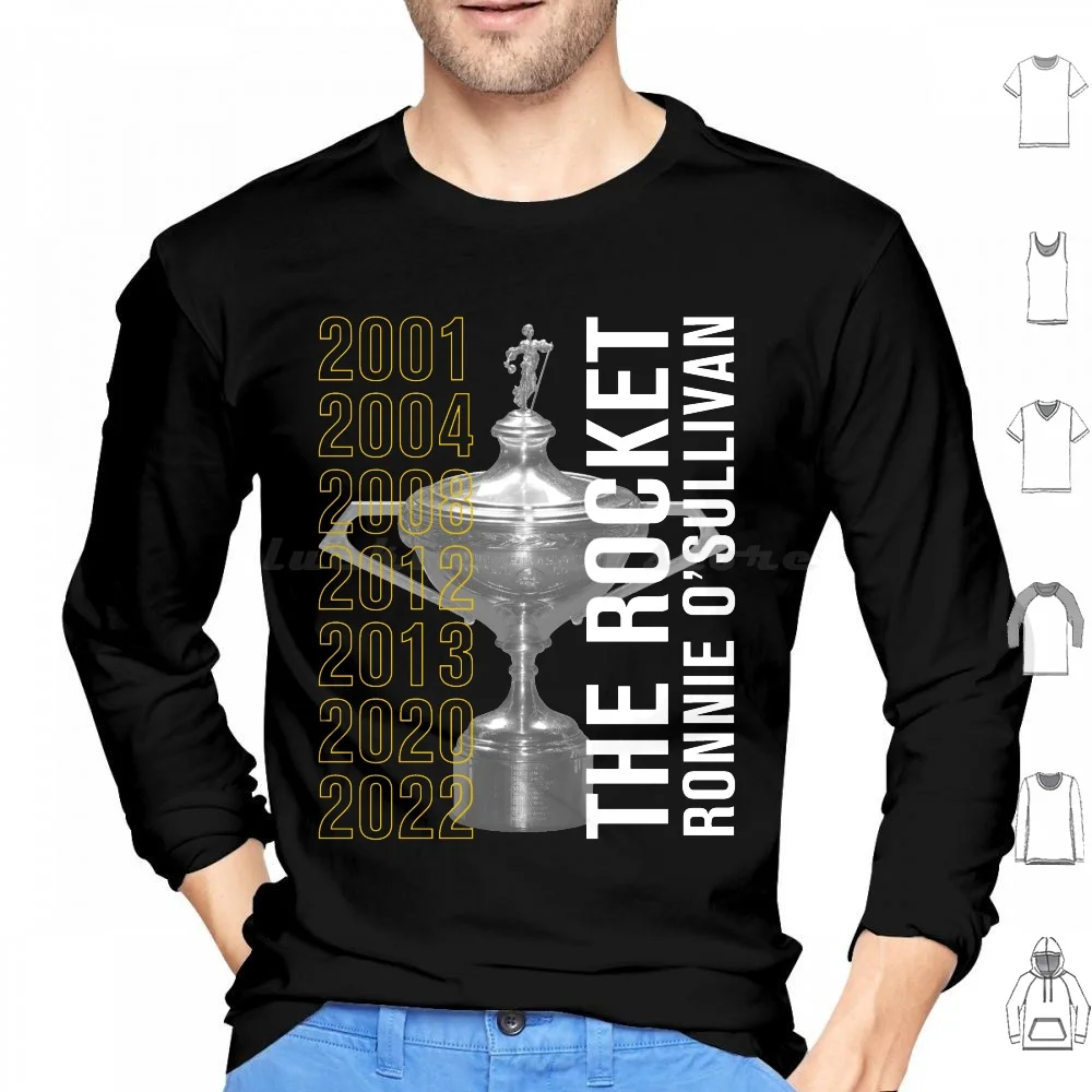 Ronnie O'Sullivan Hoodie cotton Long Sleeve Ronnie Rocket The Rocket Osullivan Snooker 147 World