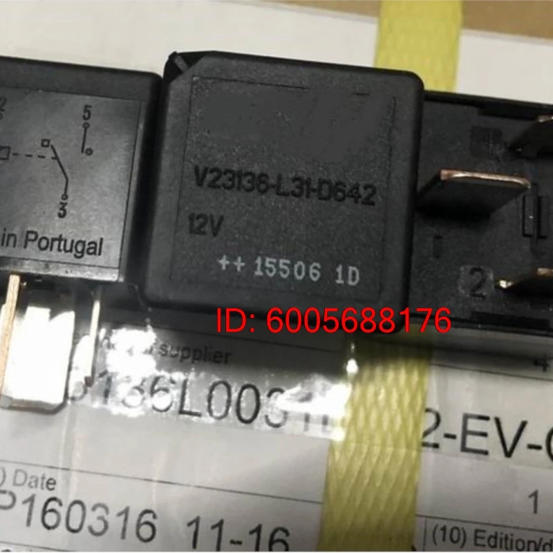 10PCS New V23136-L31-D642 12V ; (V7-1A-L1-12V-70A) Magnetic holding relay 4pins ; relay base