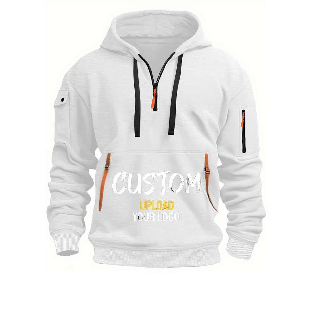 Personalized Custom Men's Luxury Sweatshirt Long Sleeve Casual Daily Wear Pullover Designer Streetwear Hoodie Top