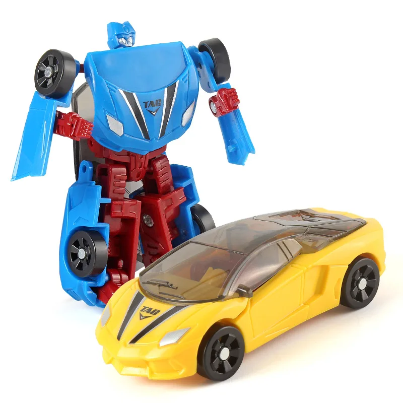 New Two-in-one Ensemble Toy Deformation Robot Cars Mini Manual Transformer Car Pocket Robot Boy Best Birthday Gifts