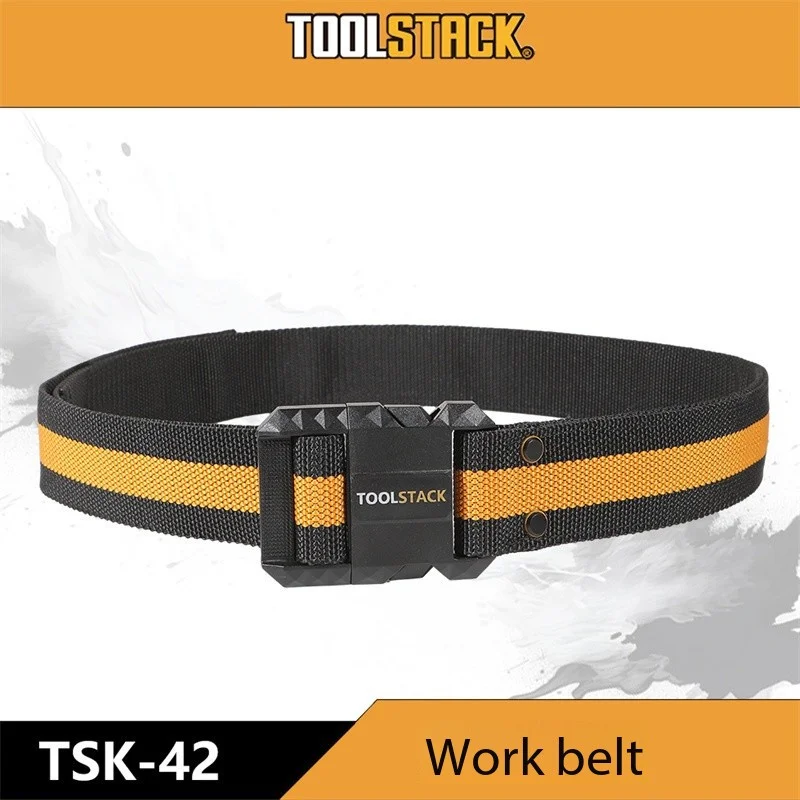 TOOLSTACK TSK-42 Black Quick Lock Construction Belt High-Quality Oxford Working Belt Comfortable Adjustable Universal Work Belt