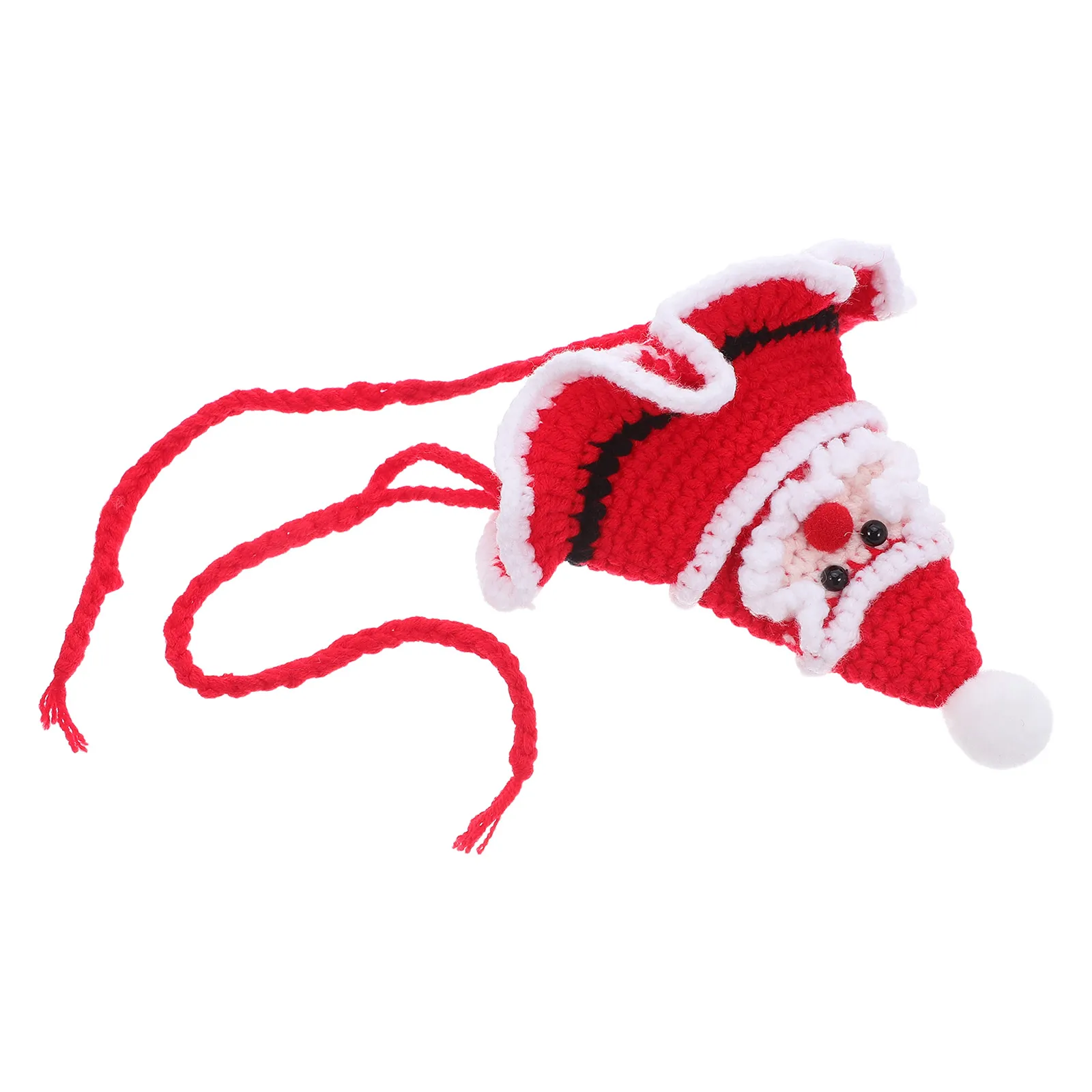 

Festive Dog Knitted Hat Christmas Santa Style Pet Beanie for Cats Puppies Warm Comfortable Holiday Headwear Party Photo