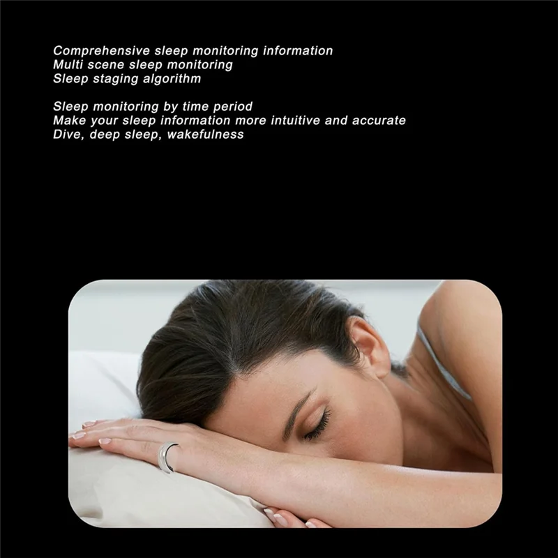 B92B-Intelligent Ring Health Tracker Multifunctional Health Monitoring Ring Super Long Battery Life Smart Ring Health Tracker