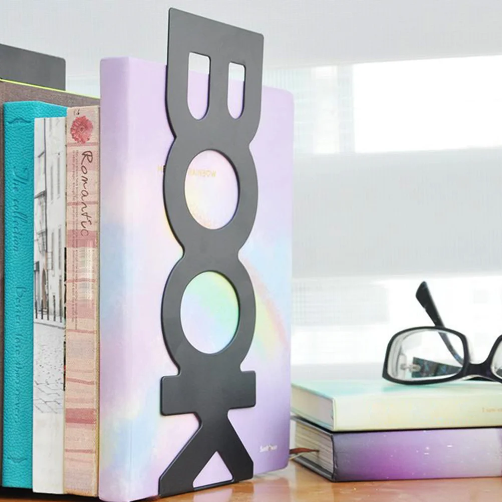 

4 Pcs Book Holder Stopper for Shelves Reading Organizer Ends Heavy Books Study Decorative Room Bookends