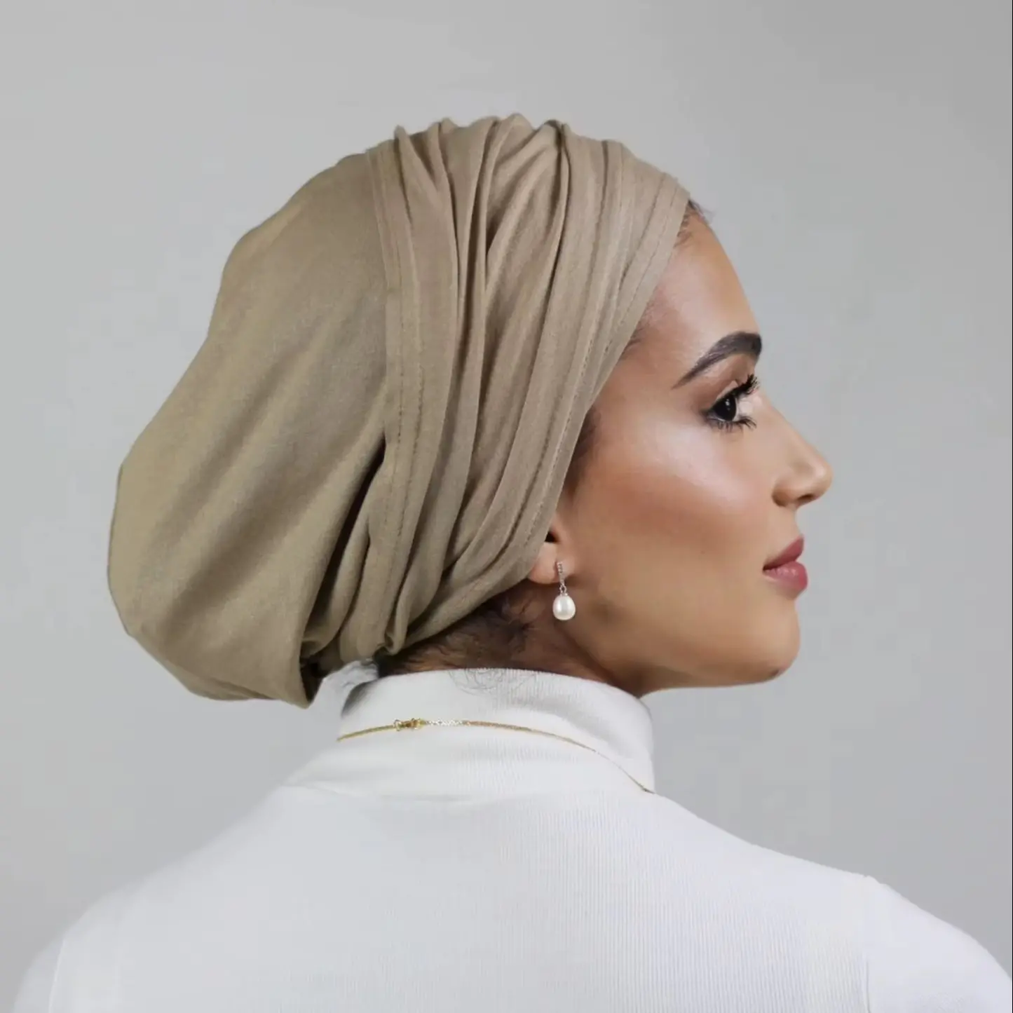 Hot Cotton Modal Hijab Caps Instant Plain Inner Cap Muslim Women Undercap Easy Wrap Turban Cotton Modal Bandana Hat Headband image 2