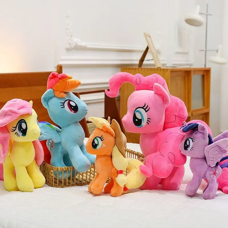 

My Little Pony Plush Toy Soft Stuffed Animal Cute Fluttershy Pinkie Cartoon Plushie Birthday Christmas Gift for Kids Girls Fans