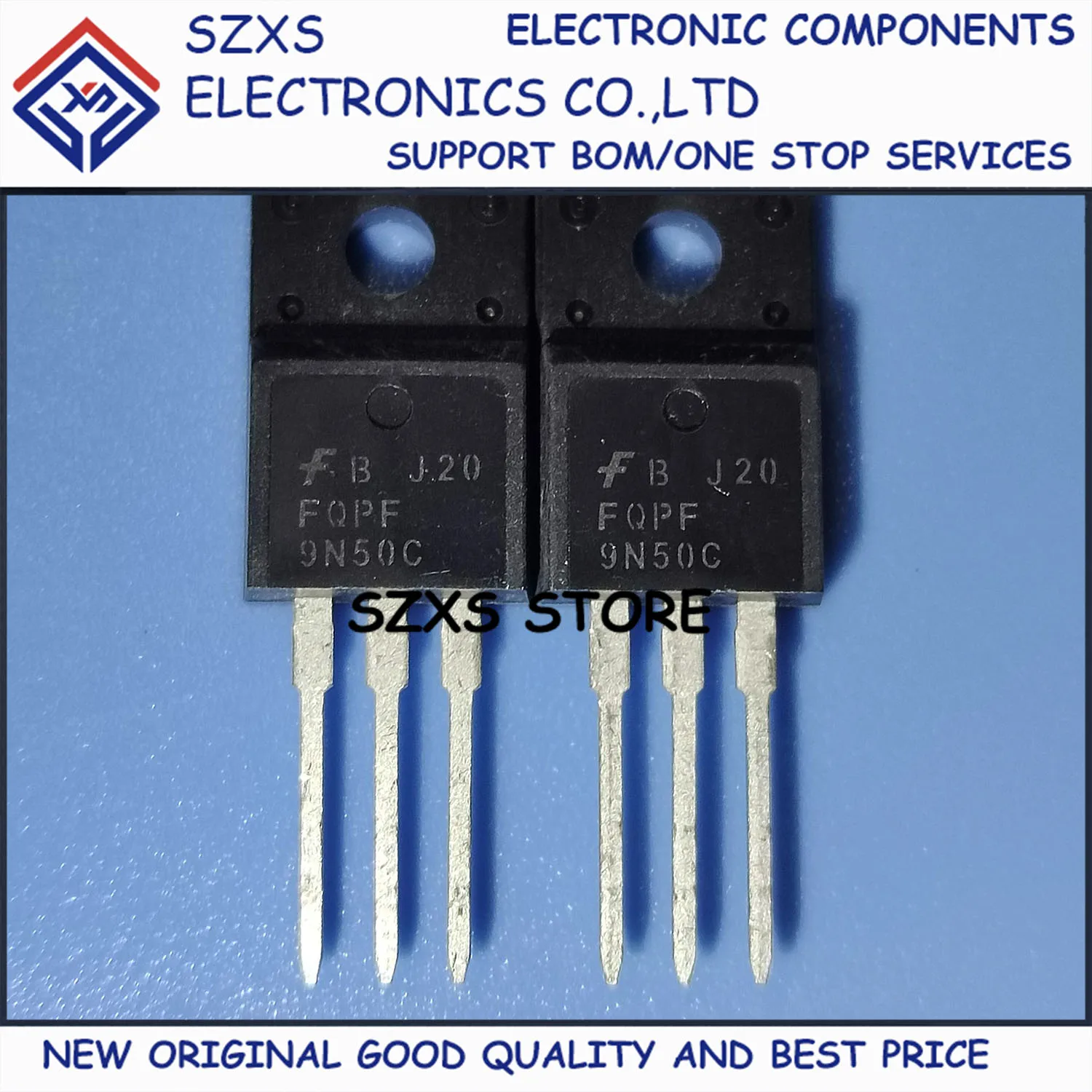 

New Original 10Pcs FQPF9N50C 9N50C TO-220F 500V 9A MOSFET Field Effect Transistor In Stock Electronic Components Good Quality