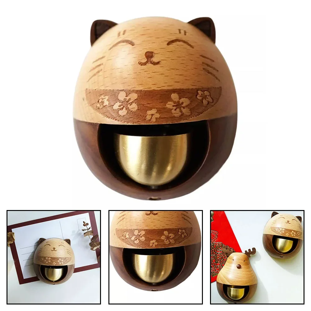 1pc Doorbell Lucky Cat Doorbell Japanese Dopamine Copper Bell For Door Porches Refrigerators Walls Home Decoration Accessories