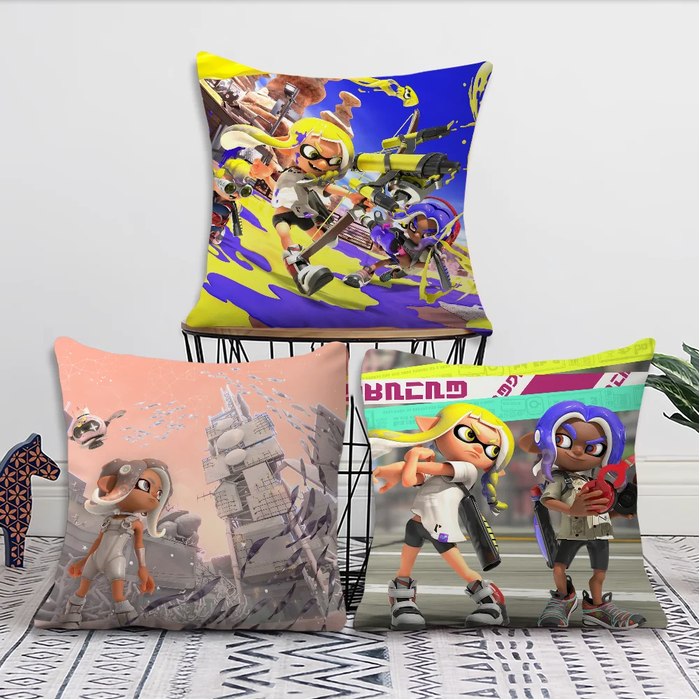 cushion cover Pillow 3 Case Room S-Splatoon Bedroom Sofa Game Living Backrest Car Square Headboard