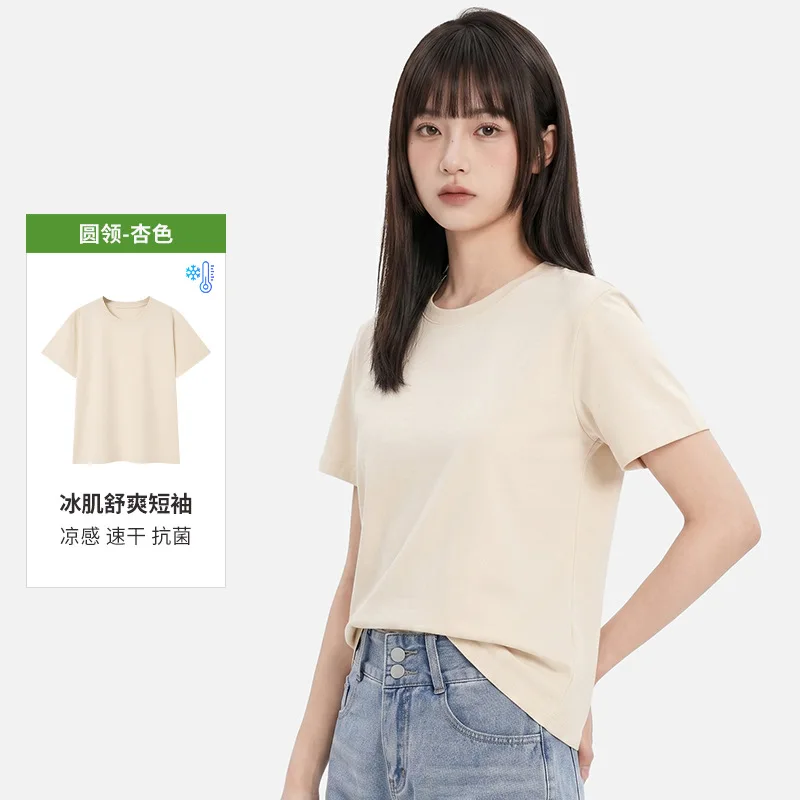 New Woman Summer Loose Breathable Short T-Shirt Girls Student Top Women Casual Basic Shirt Lady Street Dance Casual Shirt Ladies