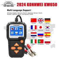 KONNWEI KW650 Car Battery Tester KW218 6V 12V Motorcycle Auto Analyzer 100-2000CCA Car Moto Cranking Charging Test Tool PK KW510