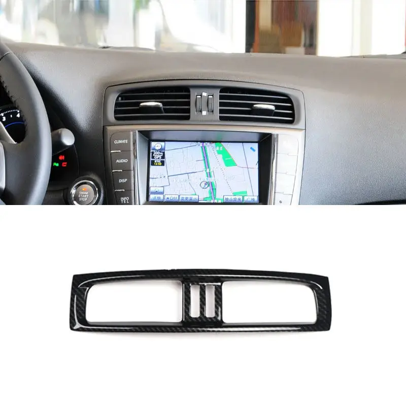 ABS Carbon Fiber For Lexus IS250 IS300 2006 2007 2008 2009 2010 2011 Car Accessories Central Air Outlet Vent Frame Trim Sticker 4