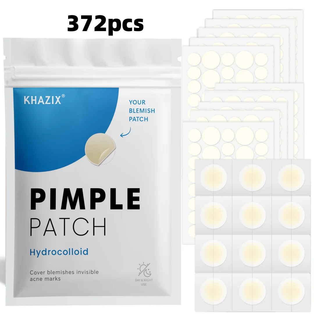 372pcs  Hydrocolloid Acne Pimple Patch, Hydrocolloid Spot Stickers, Covering Zits and Defect, Nighttime Spot Stickers