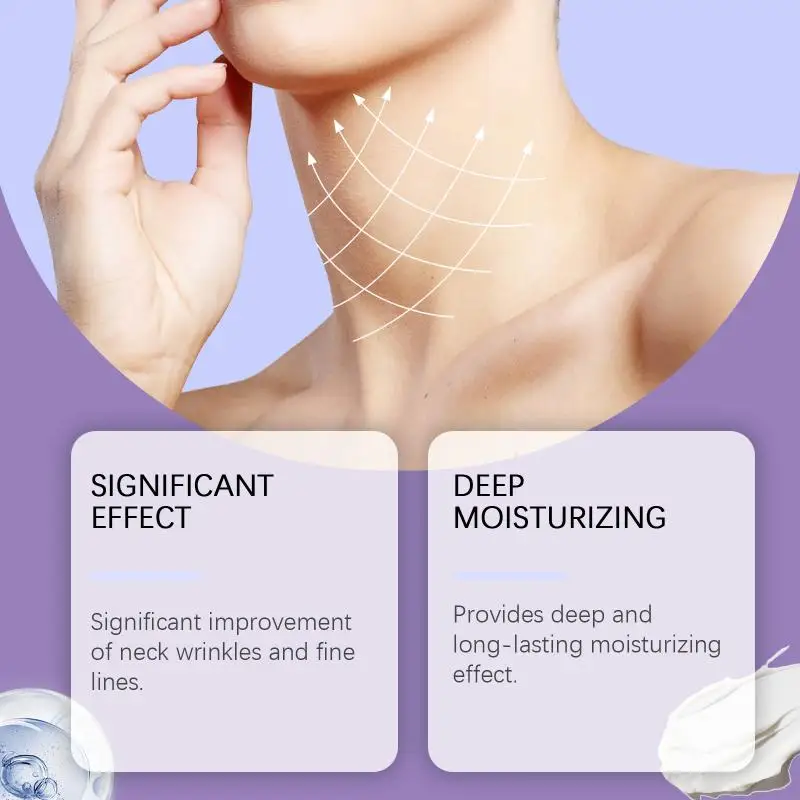 Neck Firming Cream Hydrating Moisturize Neck Skin Tightening Nourish Smooth Care Lifting Neck Treatment for Wrinkles.