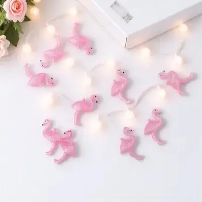 1.5 متر فلامنغو LED سلسلة أضواء عالية الجودة البلاستيك الأسلاك النحاسية خيط شفاف حفل زفاف حديقة ديكور غرفة نوم