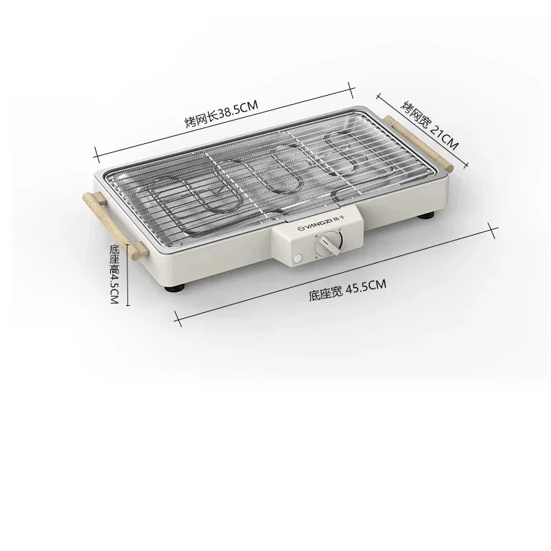 Single-layer electric oven multi-functional household electric grill easy to disassemble and wash barbecue grill barbecue stove