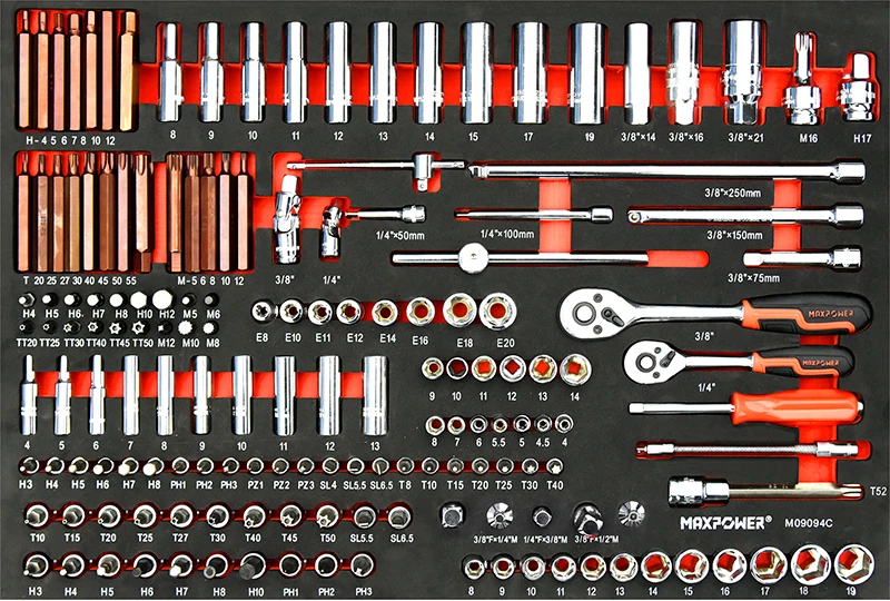 MAXPOWER 368Pcs Multifunctional Home Repair Vehicle Tool Sets Automotive Tool Set With Tool Trolley
