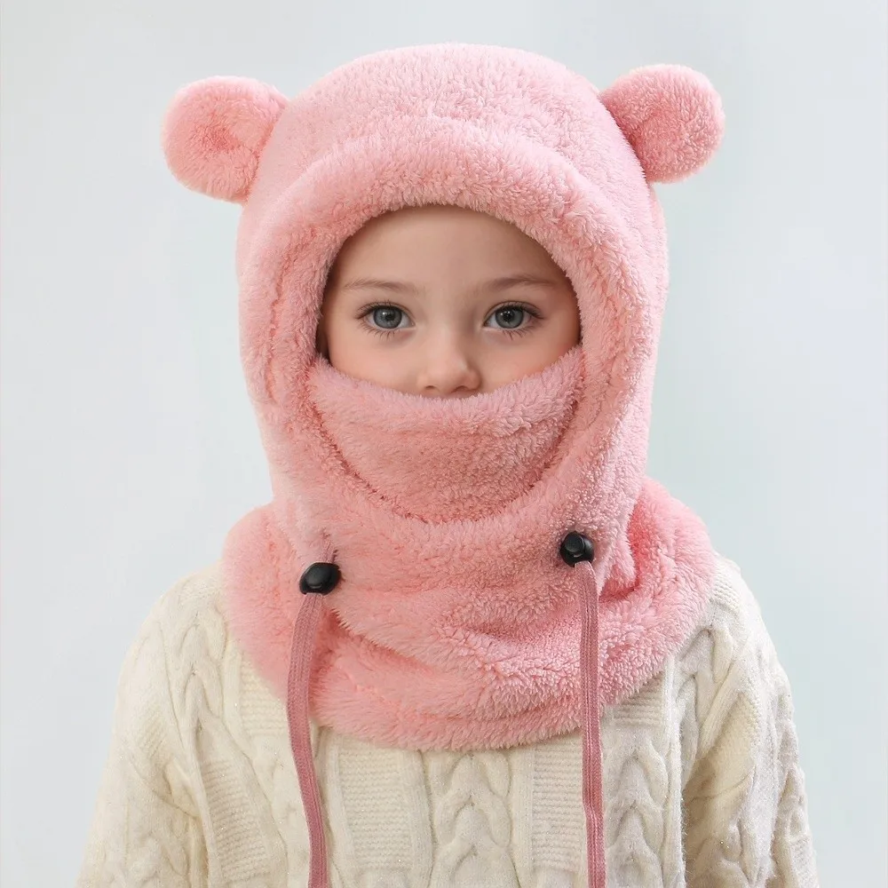 Funny 3 in 1 Winter Helmet Hat Mask Scarf Soft Integrated Hat Keep Warm Breathable Balaclava Hat Outdoor