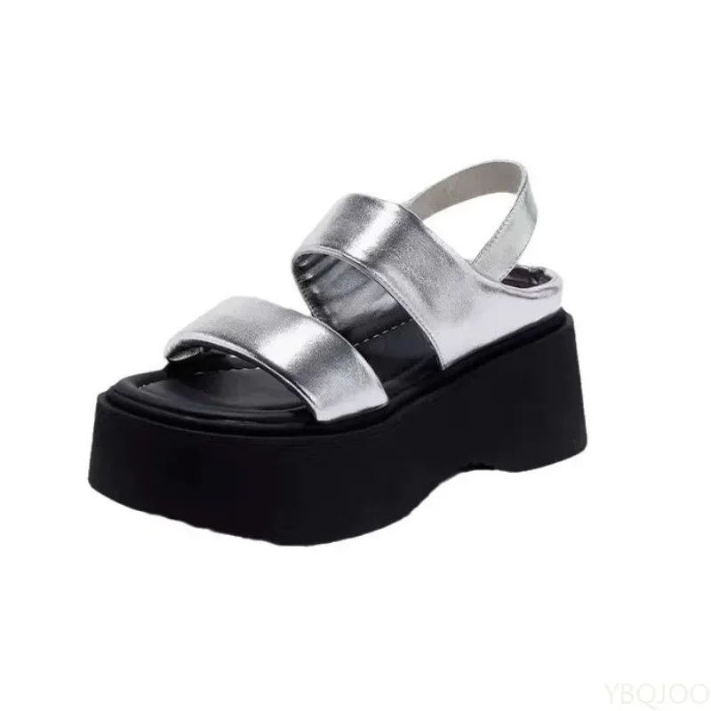 Women's Summer Flat Sandals Simple Fashionable Thick Sole Beach Shoes_voghion.com