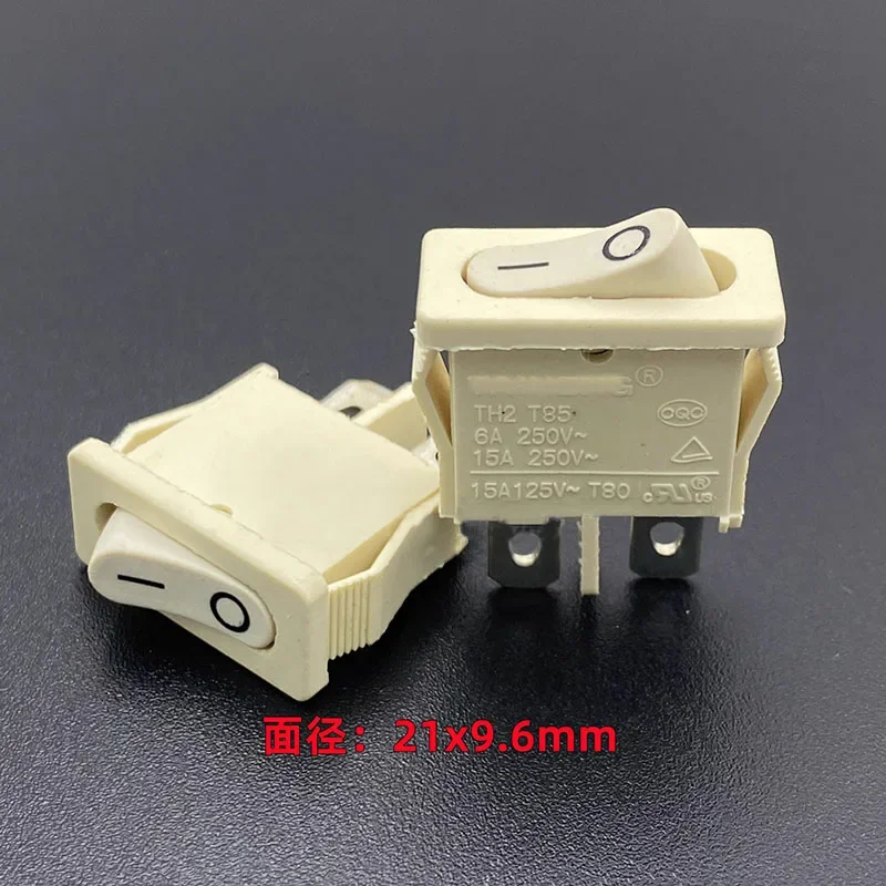 Original TH2 T85 ship type switch 2 pin 2 gear power high current ultra-thin key rocker button 21*9.6mm