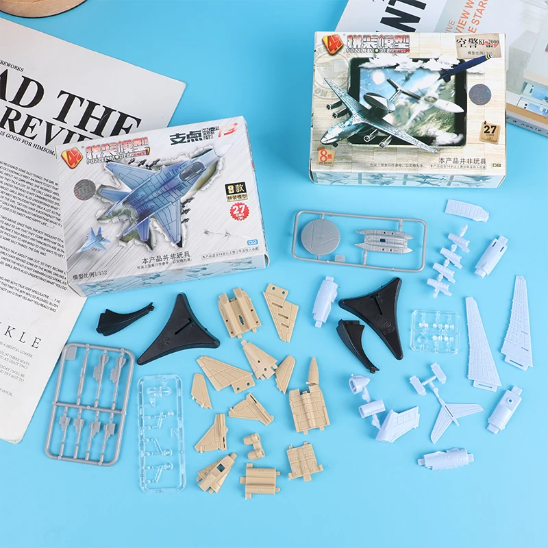 

4D 16Styles Fighter Assembly Model Plastic Gule Free Plane Armed Helicopter Reconnaissance Aircraft Bomber Model Toy