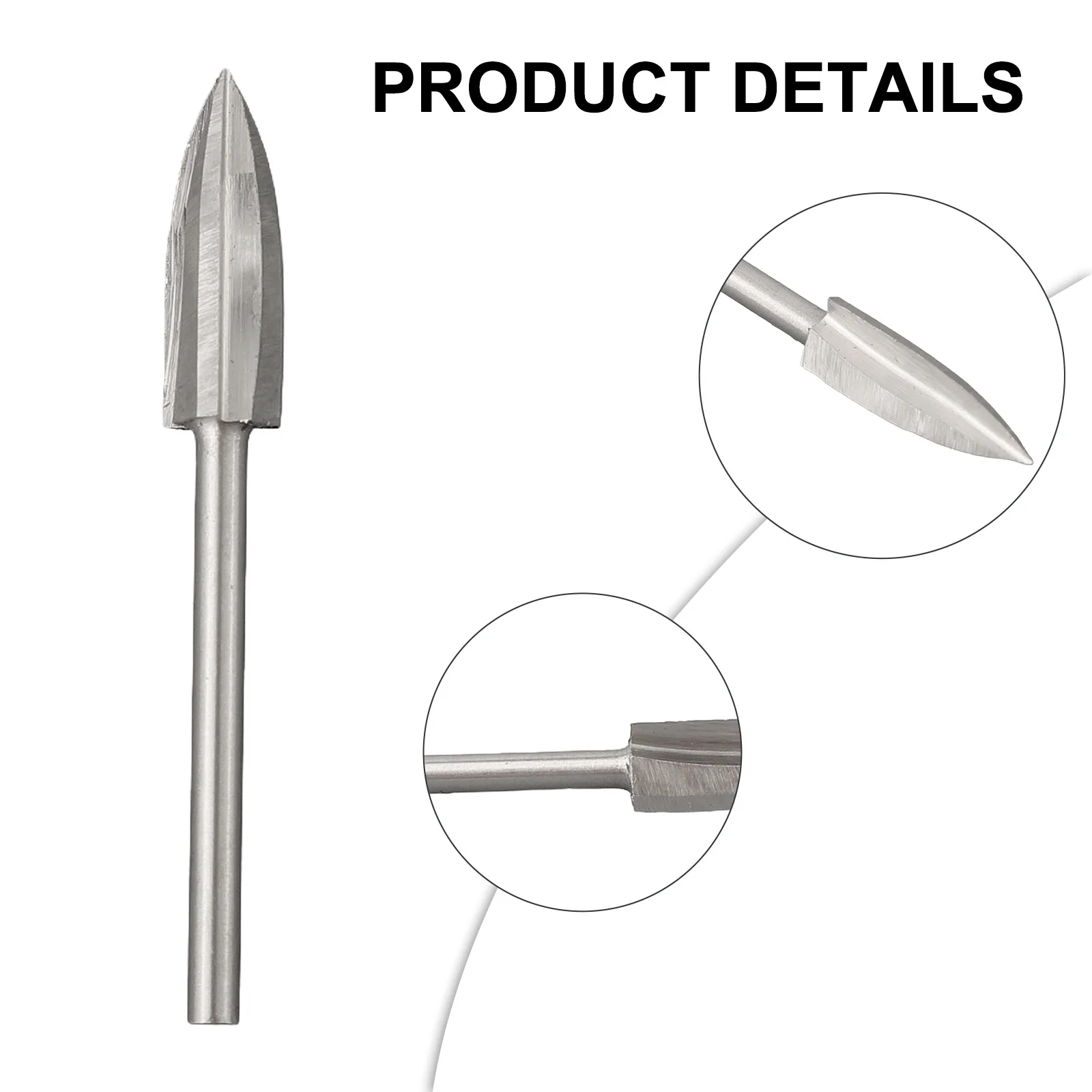 

Grinding Woodworking Wood Carving Tools Power Tools Silver Color 2.6mm-7mm For Carving Drilling Shank 3mm/0.12in