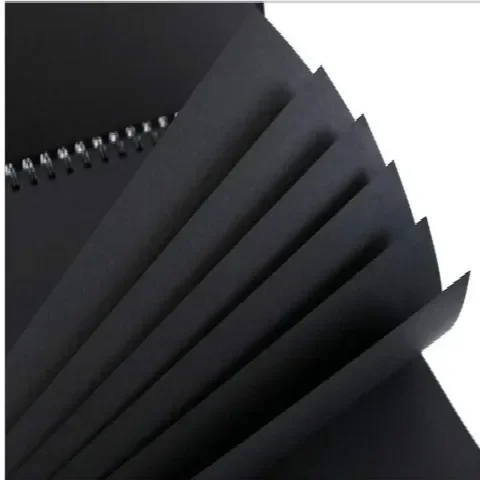 A4 Black Card Book 120 Pages Black Card Paper Inner Page Coil Book Graffiti A3 Photo Album DIY Black Sketchbook Notebook