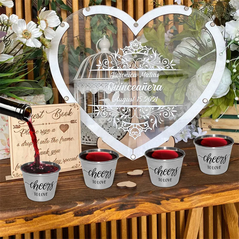 12PPCS Wedding banquet gift small wine glass set bridal souvenir bridal shower birthday event gift party gift