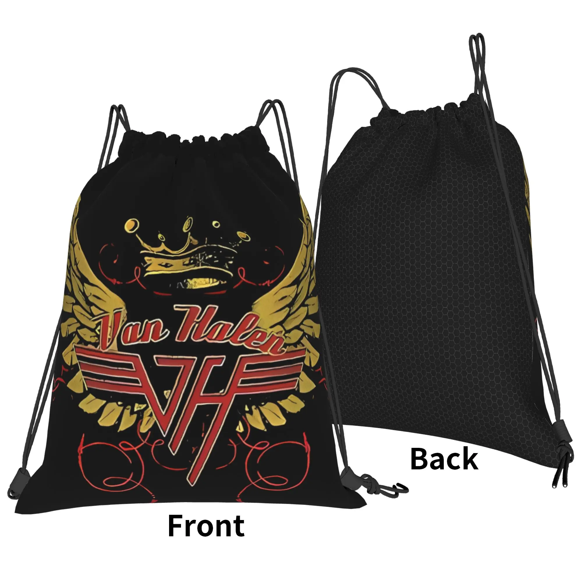 Van Friend Awesome Van Halen Portable Travel Drawstring Bags Riding Backpack gym bag Storage Backpacks