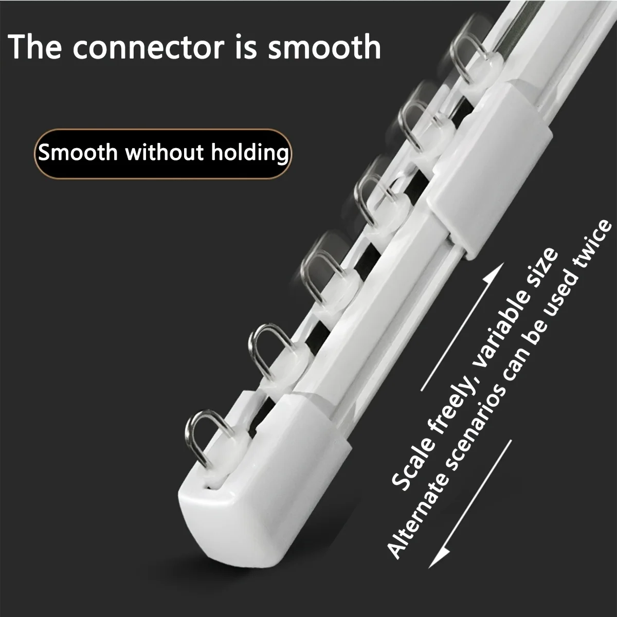 Retractable Curtain Track System Adjustable Ceiling Wall Mount Curtain Rail Heavy Duty Aluminum Room Divider Sliding Window Trac