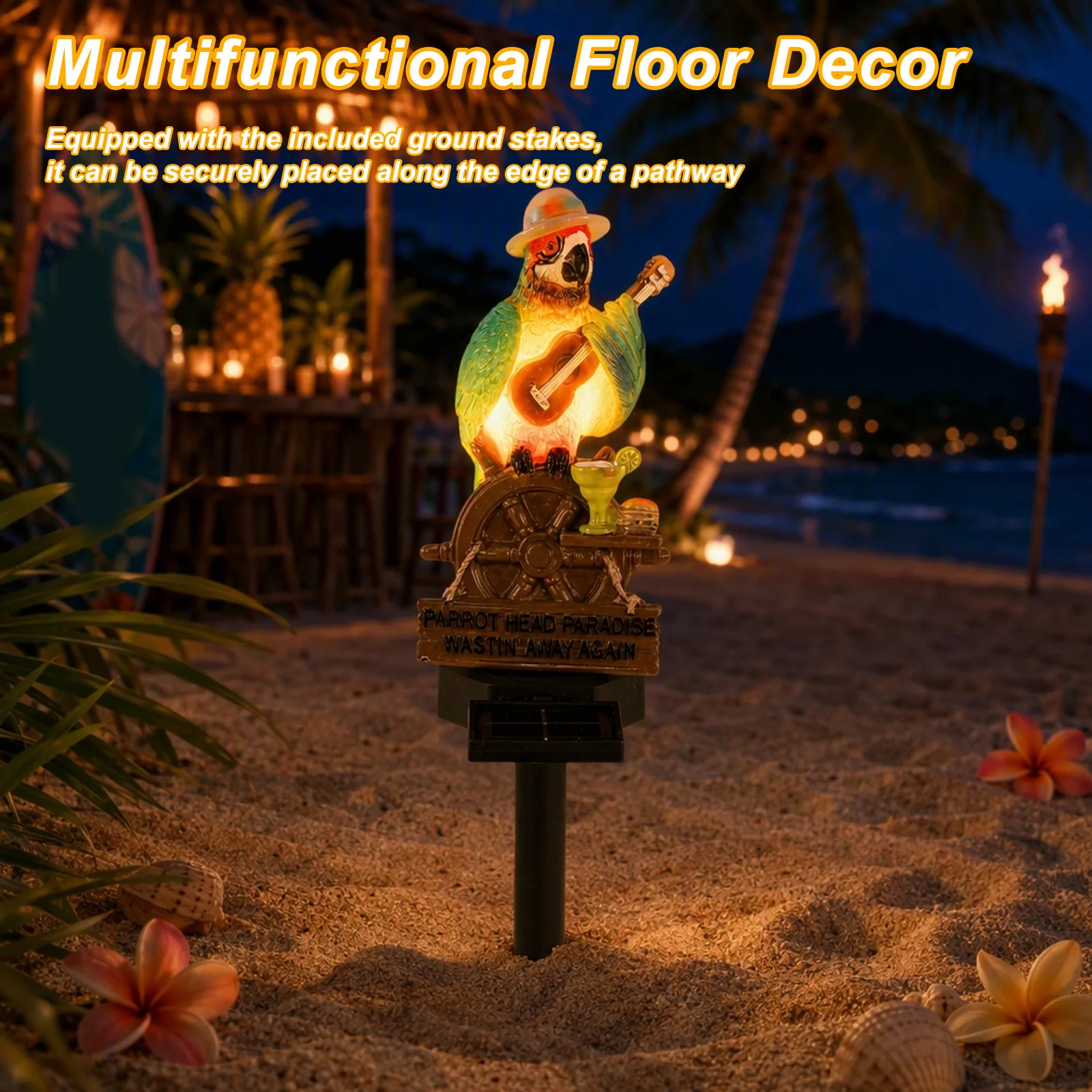 Solar-Powered LED Parrot Patio - Outdoor Yard Power Stake review and price