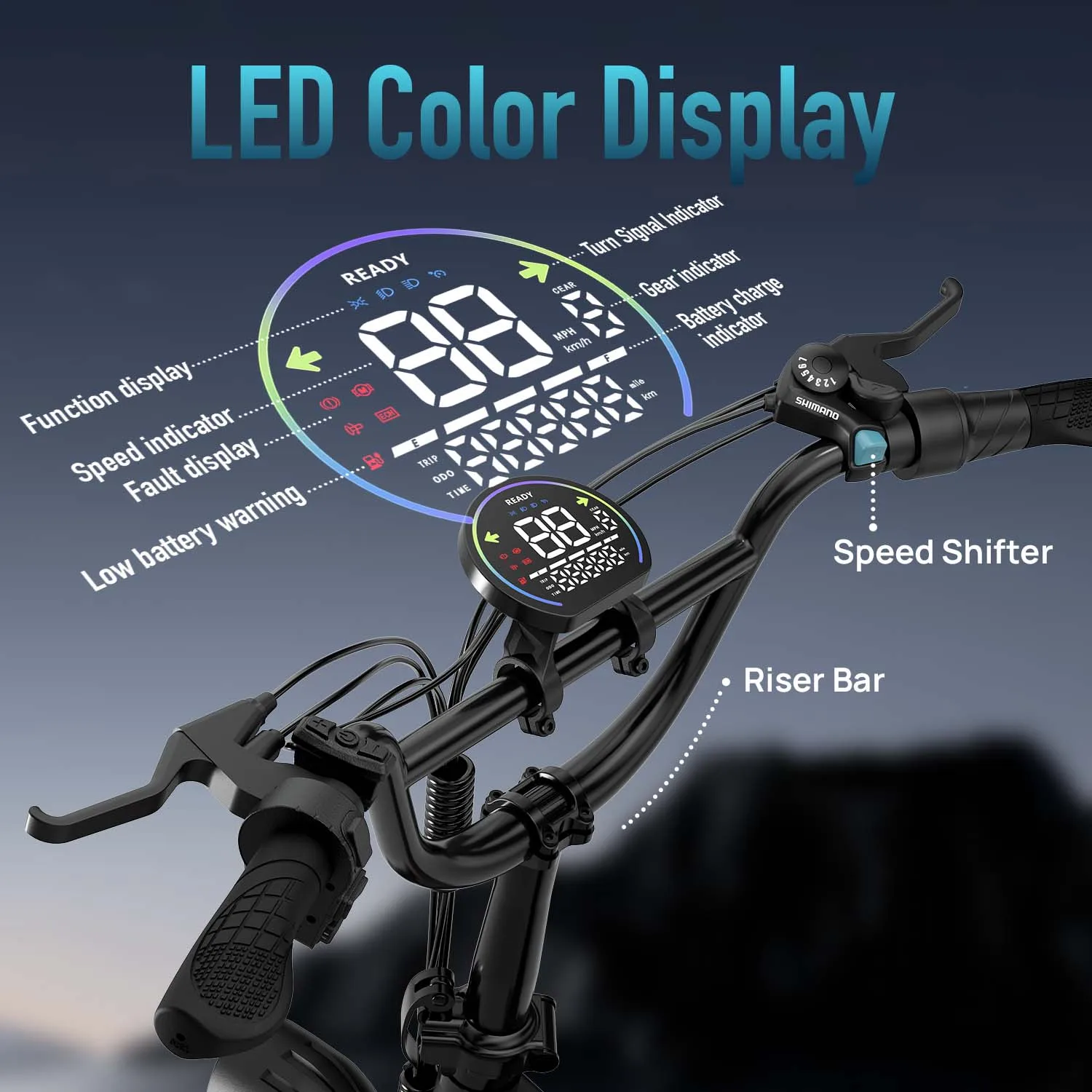 URLIFE T5 Unisex Elektrofahrrad, faltbar, 48V13AH Akku, Outdoor-Klapp-Elektrofahrrad, 20*4 Fat Tire – Detail 1