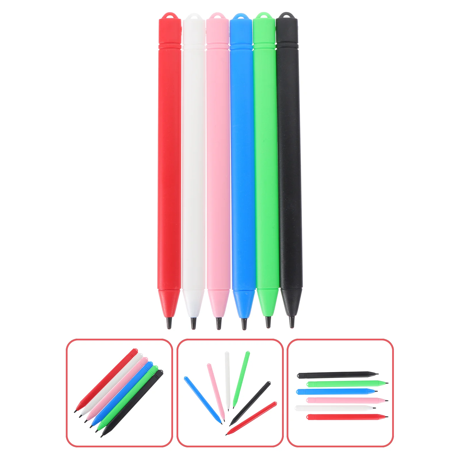 Stylos de peinture LCD pour enfants, tablette d'écriture, planche à dessin, jouet de griffonnage, 6 pièces