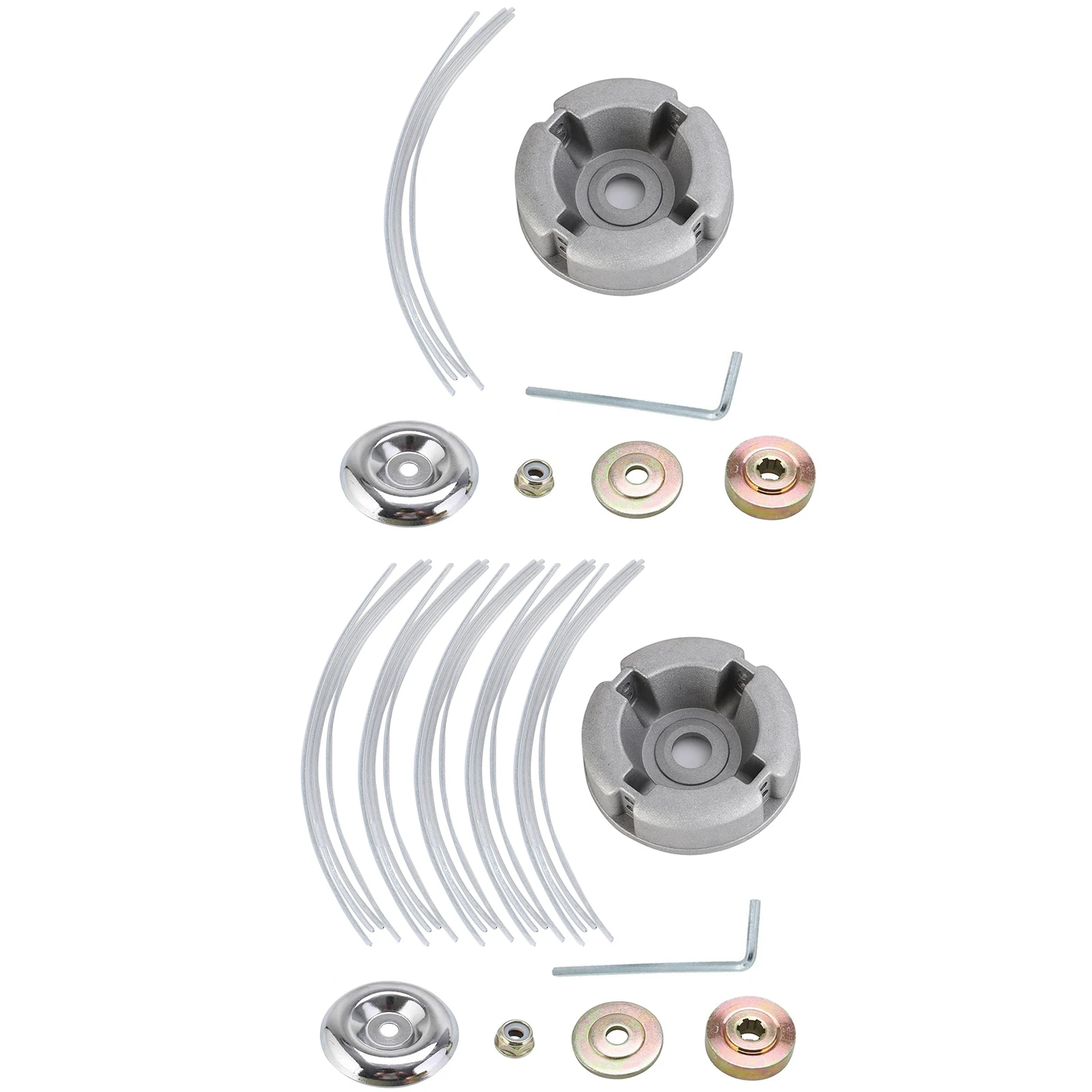 Universal Aluminum Grass Trimmer Head with Steel Wire Ropes Eater Trimmer Head Replacement Grass Trimmer Head for Lawn Mower