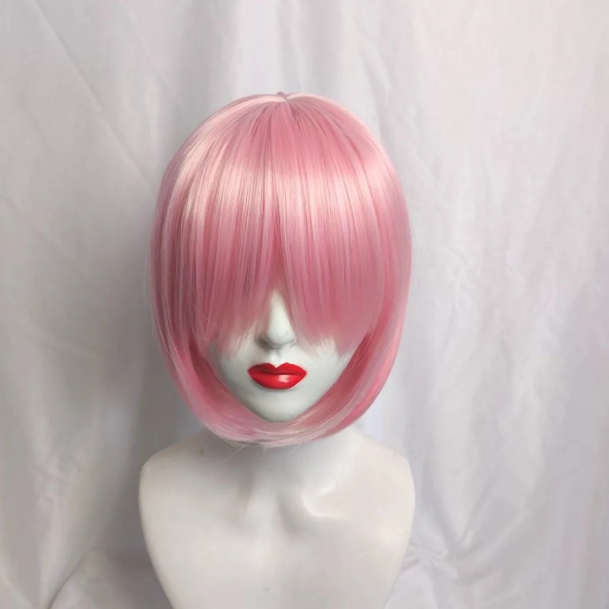 مجموعة شعر مستعار كوسبلاي مادوكا كانام كاملة |   شعر وردي سميك للغاية مع ذيول مزدوجة بمشبك