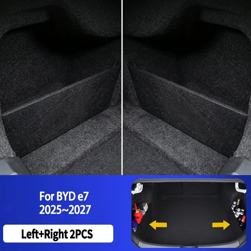 Para BYD e7 2025~2027 2026: Organizador de Maletero, Divisor de Caja, Almacenamiento Lateral, Accesorios Modificados