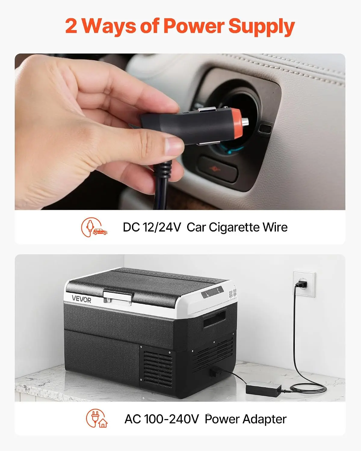 12V Car Refrigerator 42.3QT/40L Car Fridge Portable Electric Cooler