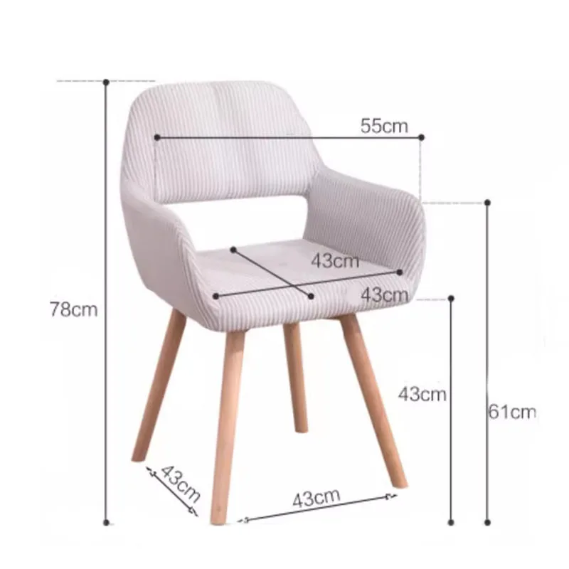 Cream Wind Trendy Dining Chairs Nordic White Comfort Small Apartment Living Room Chairs Simplicity Modern Chaise Home Furniture