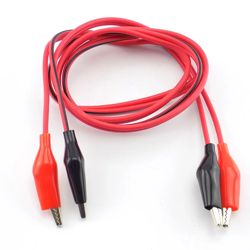 Alligator Clips Electric DIY Test Leads Double-ended Crocodile Test Clips Red Black Electrical Roach Jumper Wire