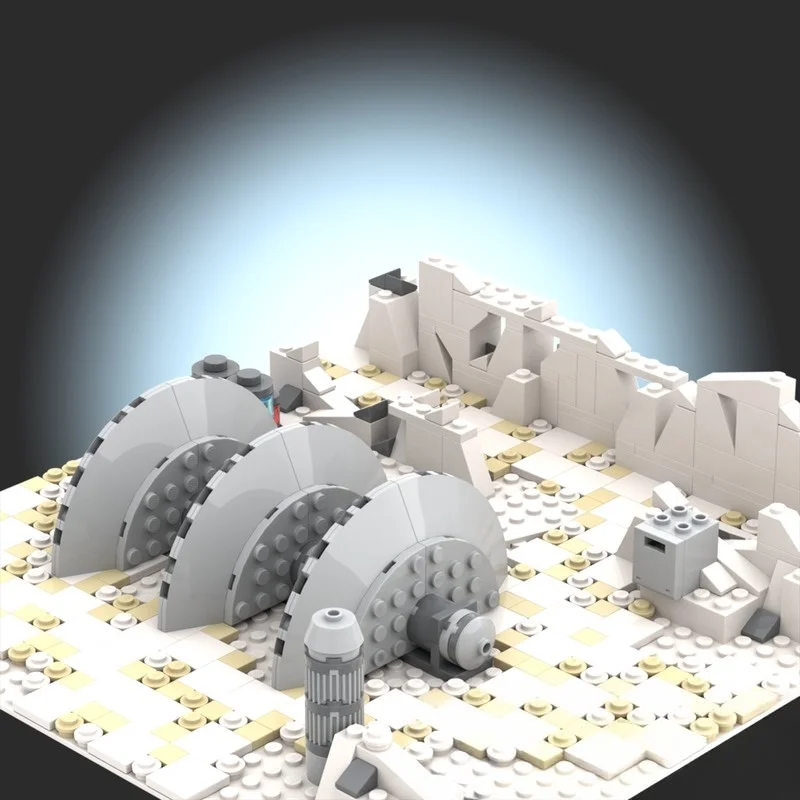 ตัวต่อ MOC 498 ชิ้น ชุดสร้างโมเดลเครื่องกำเนิดพลังงานโฮธ ฉากการต่อสู้ทางอวกาศ ของเล่นประกอบสถาปัตยกรรม ของขวัญคริสต์มาสสุดสร้างสรรค์ ตัวต่อสำหรับเด็ก